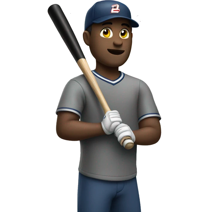 Man swinging a Baseball bat emoji