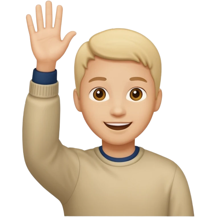 Person waving emoji