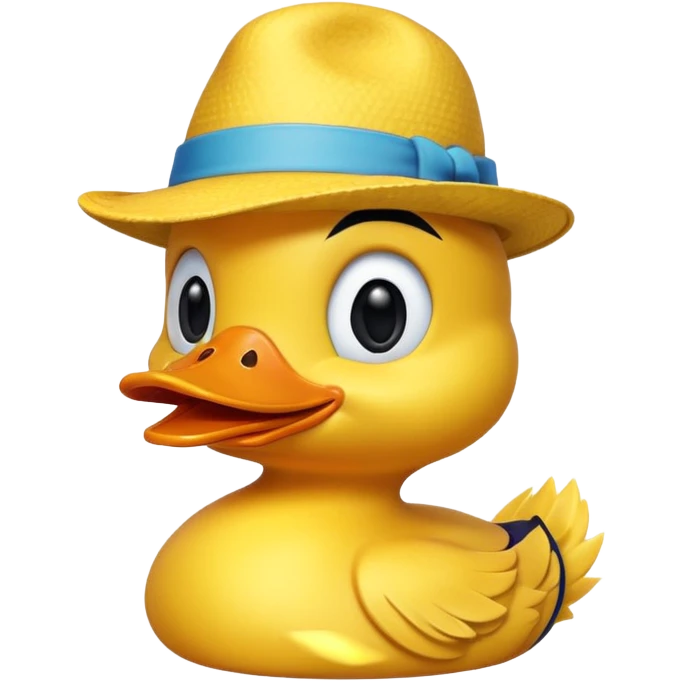carnival duck with hat emoji