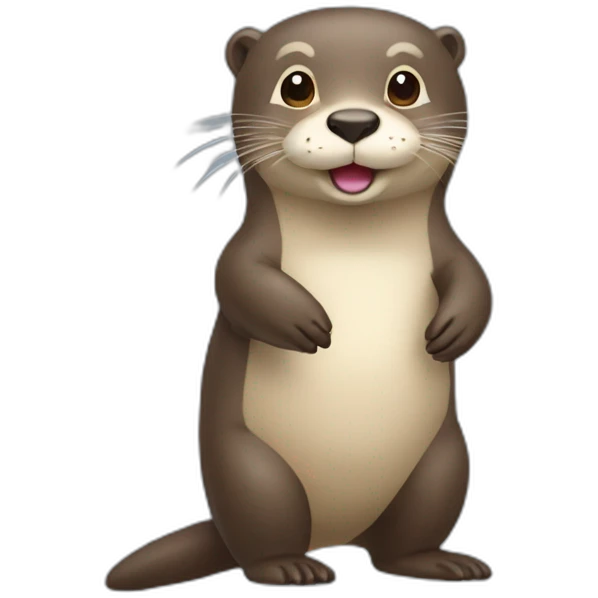 Une loutre sur un nounours emoji