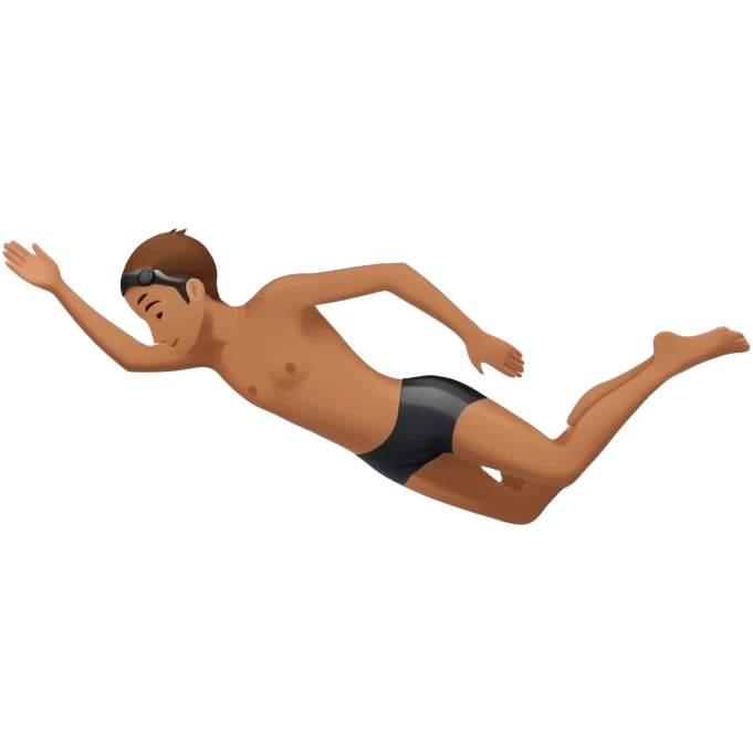 pool of water labeled “Confidence.” person diving head in  emoji