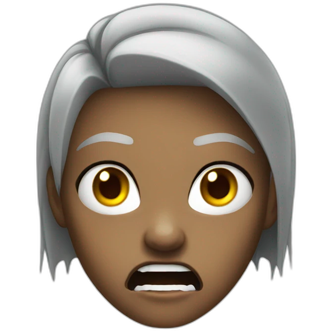 angry girl with fangs emoji