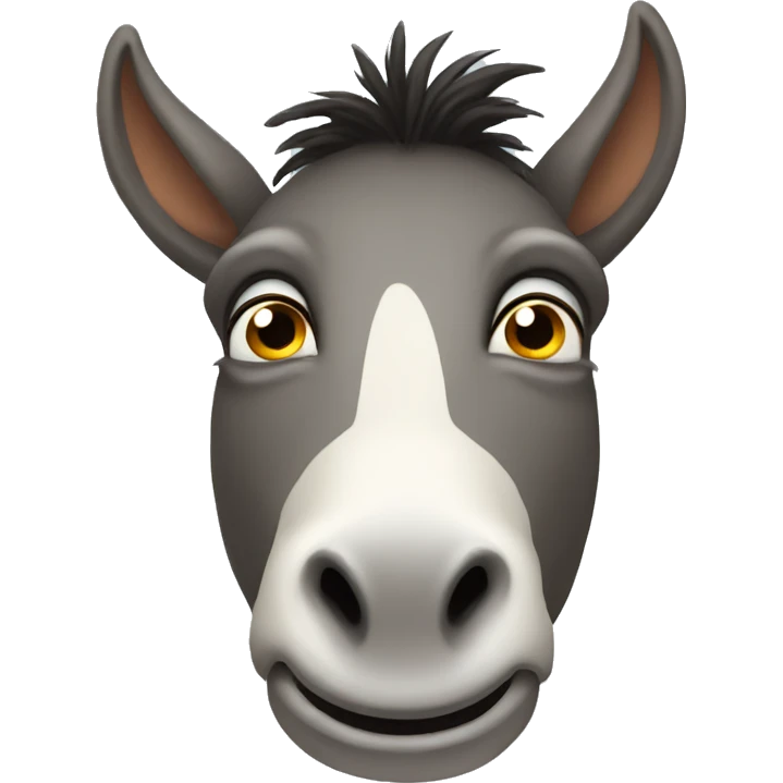 Weird donkey face  emoji