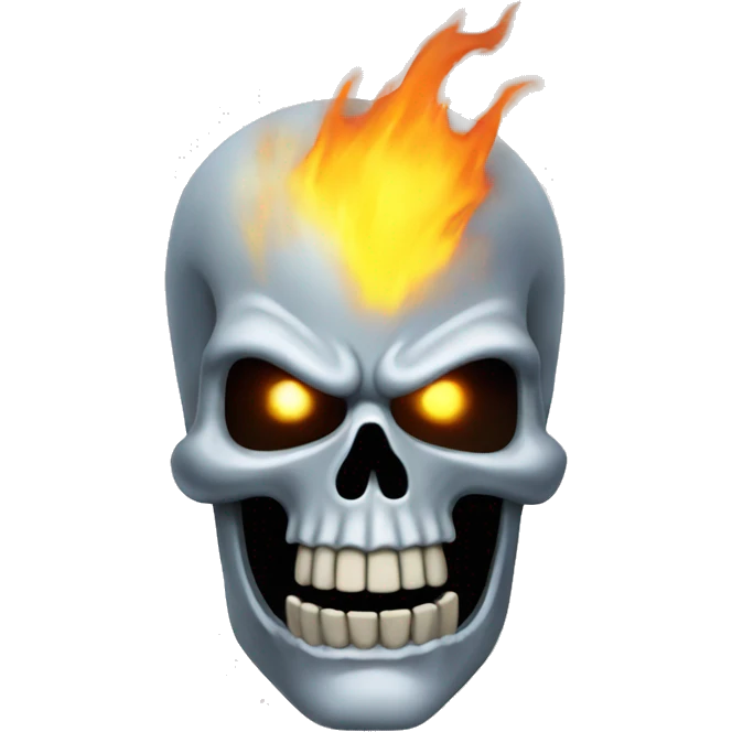 Ghost rider head  emoji