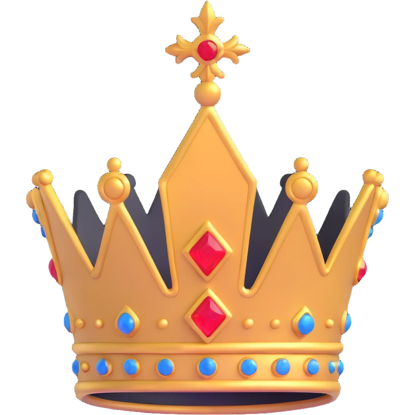 stylized crown with a subtle keyhole, elegant and exclusive emoji