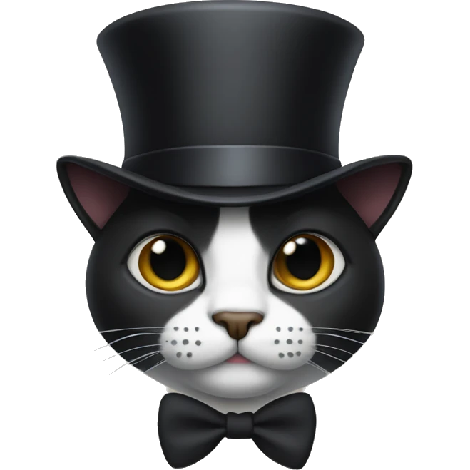 tuxeto cat with a top hat emoji
