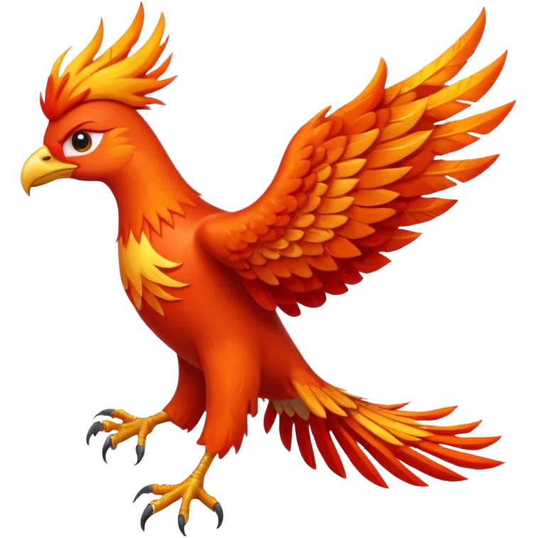 Bored blazing phoenix emoji