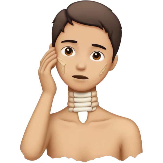 Person holding their neck emoji