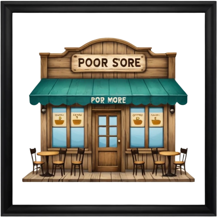 Cafe named poor store & More emoji
