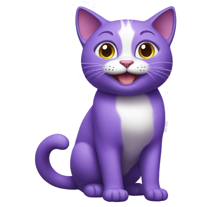 Purple Happy Cat emoji