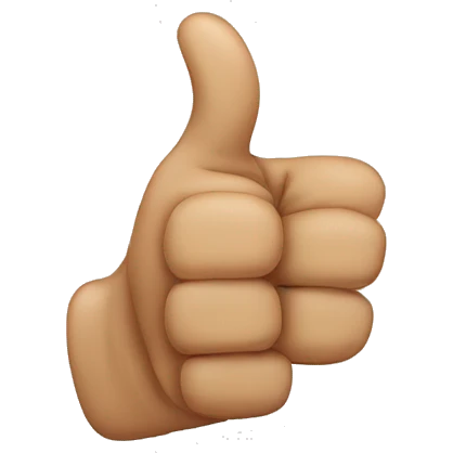 thumbsup but barely emoji