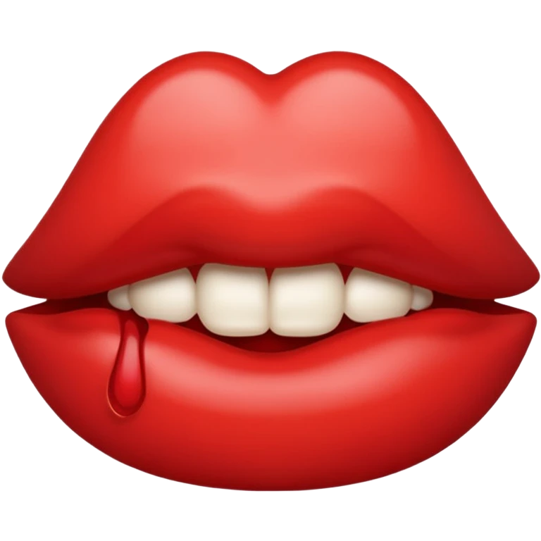 Emoji bitting lip  emoji
