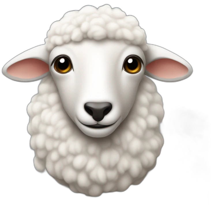 Mouton avec une tête de debil emoji