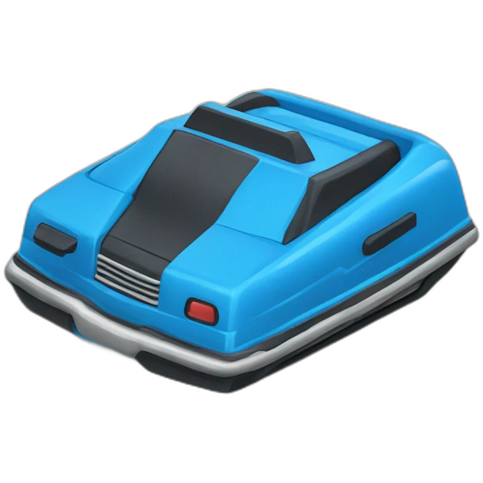bumper car blue old emoji