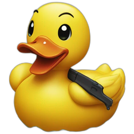 Killer rubber duck emoji