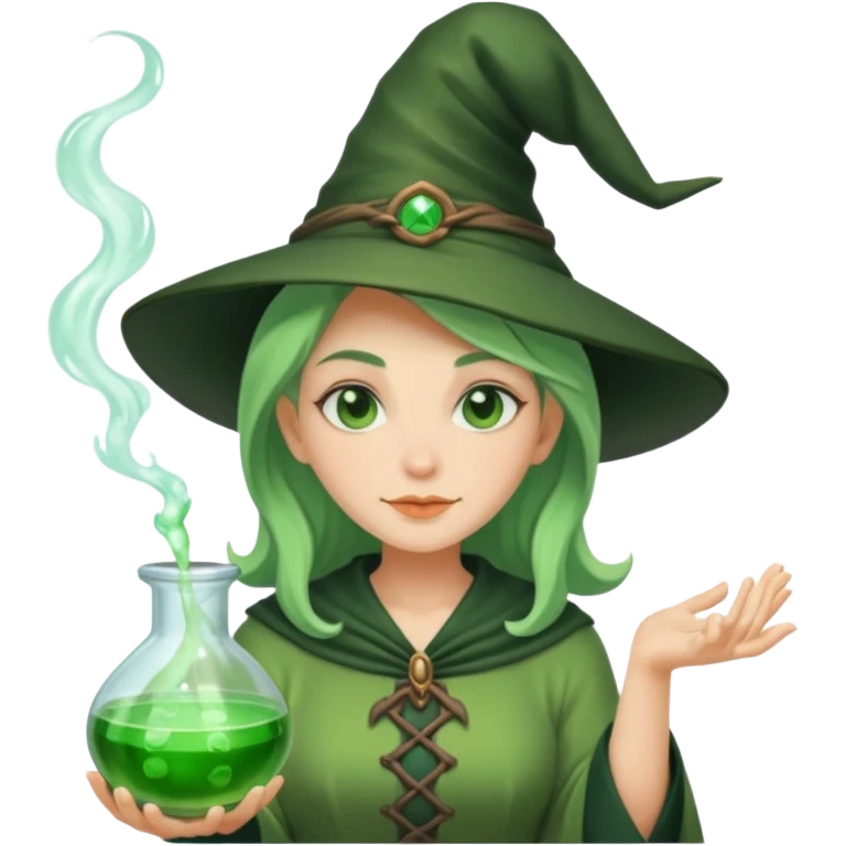 green witch cooking potion emoji