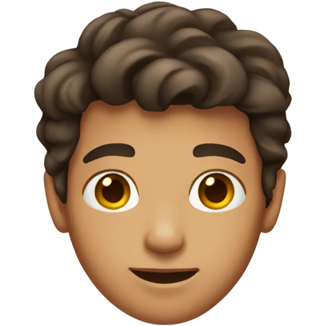 brunette boy with tan skin with stuble emoji