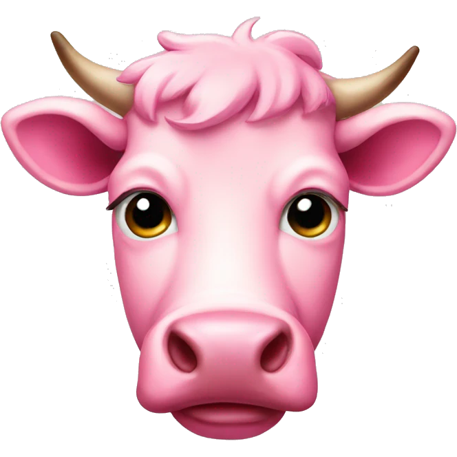 Pink cow emoji