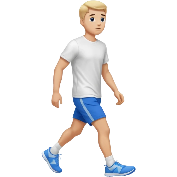 White male walking to the left full body emoji