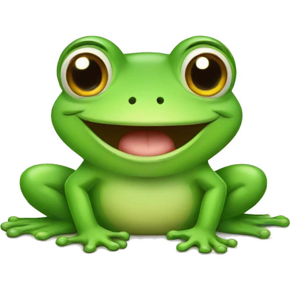 Happy frog emoji