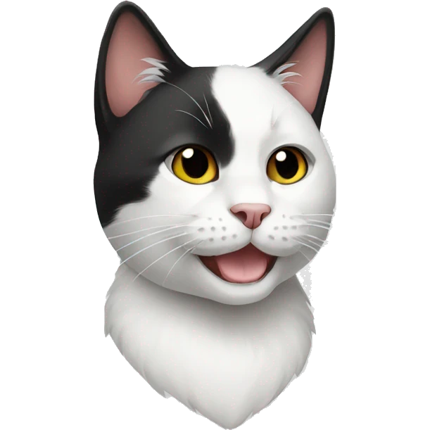 White and black cat emoji
