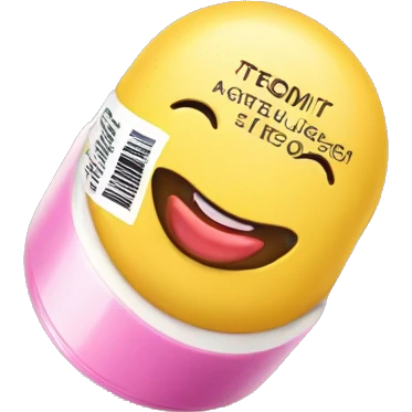 lip balm with label emoji