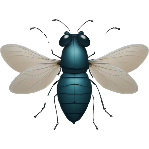 Housefly made out of wood emoji