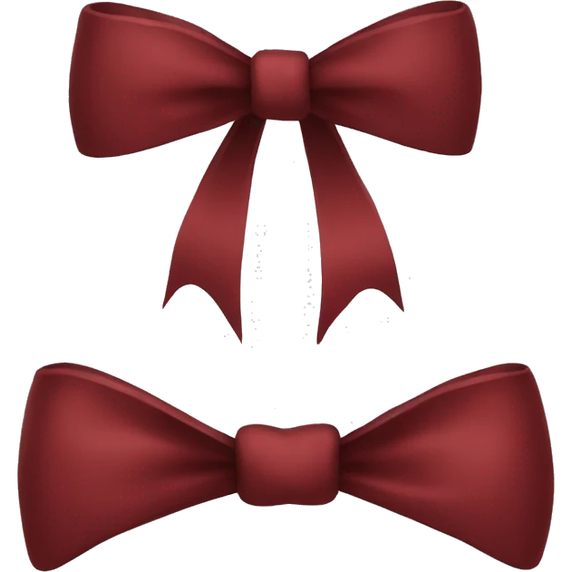Dark red bow  emoji