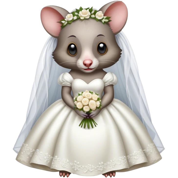 Possum in a wedding dress  emoji