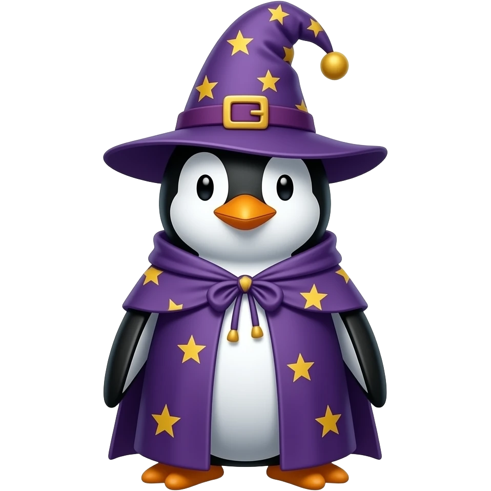Penguin Wizard emoji