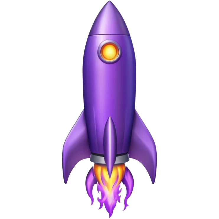 purple rocket purple flame emoji