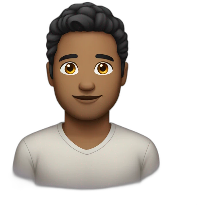 man 30 years old straight black hair emoji