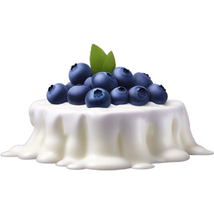 Yogurt on Blueberry emoji