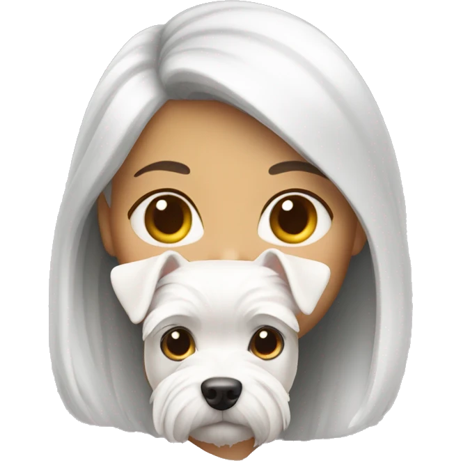 Girl with westie emoji