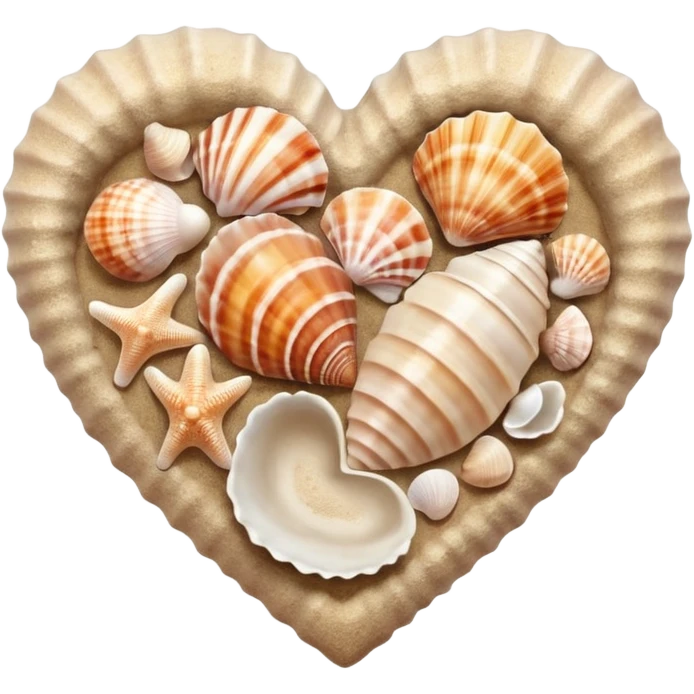 beach themed heart emoji