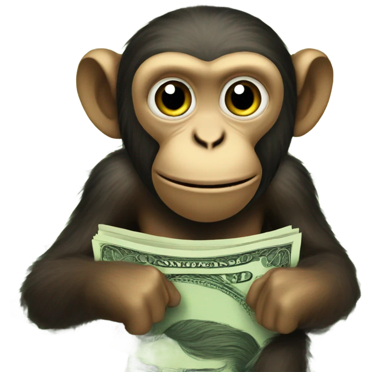 Monkey with money emoji