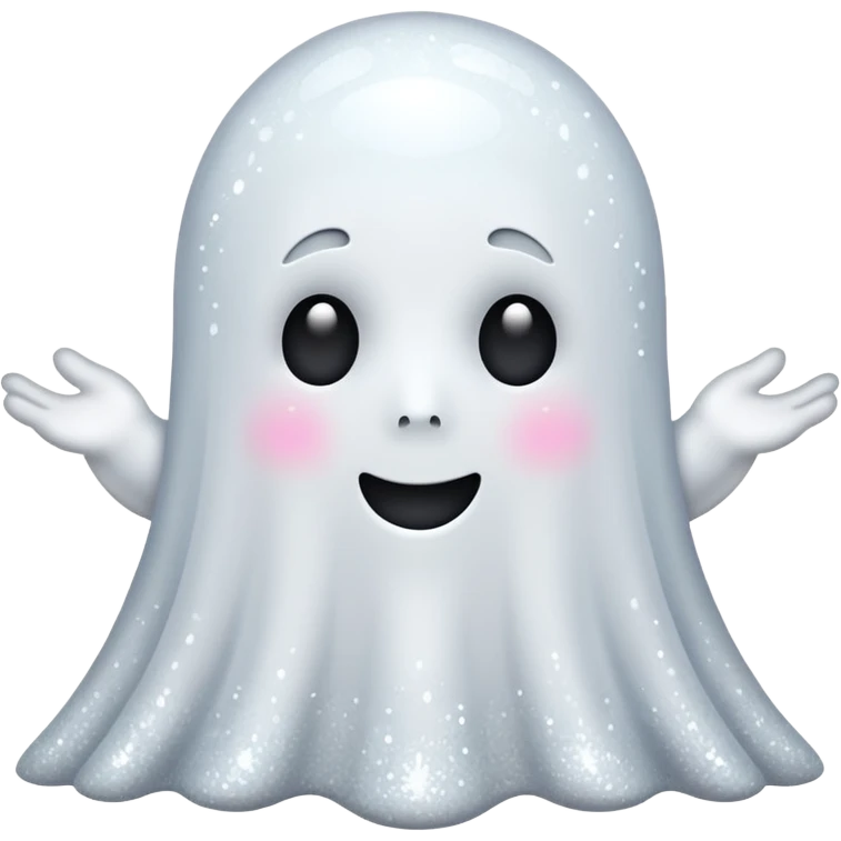glitter white ghost emoji