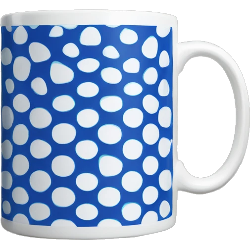 fancy Coffee mug blue pattern emoji