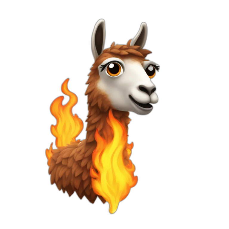 Una llama de fuego con una cremallera en la boca  emoji