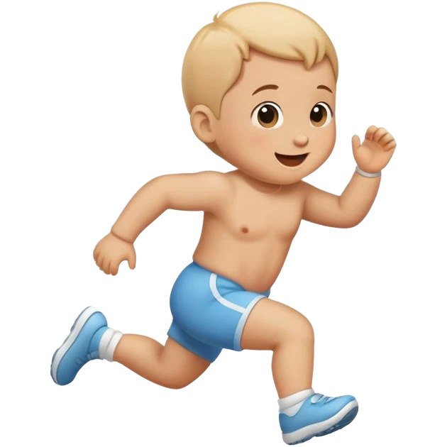 Baby runs emoji