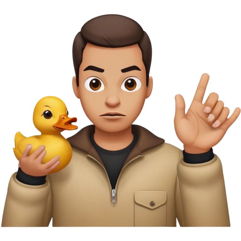Middle finger duck emoji