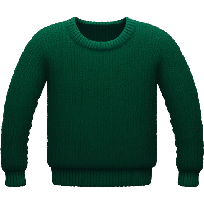 Dark green knit sweater emoji
