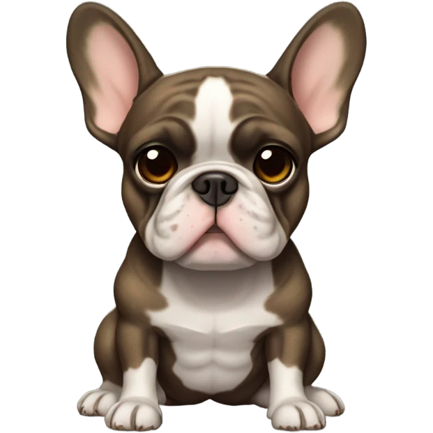 Brindle French bulldog emoji