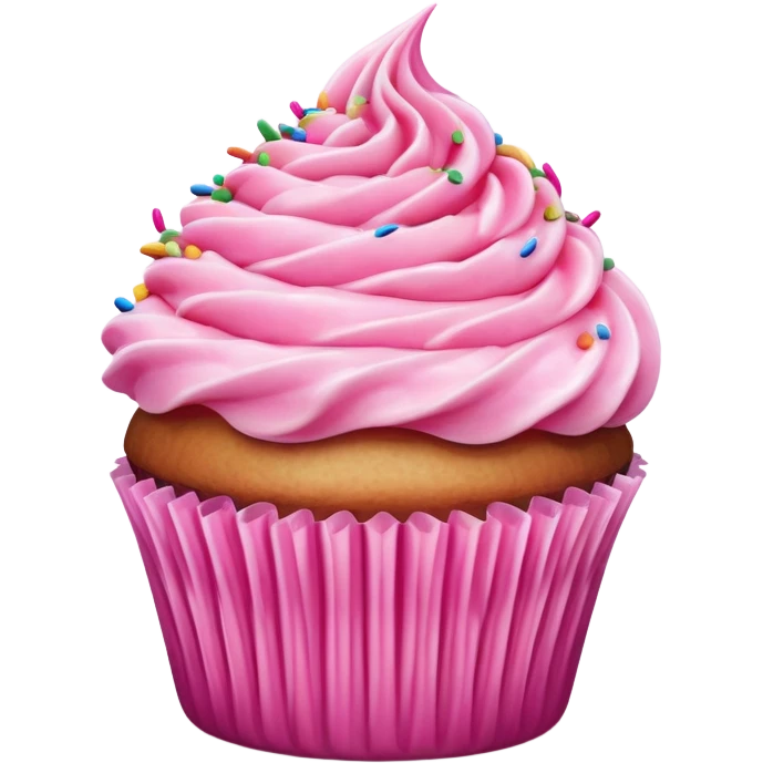 Cupcake with pink icing emoji