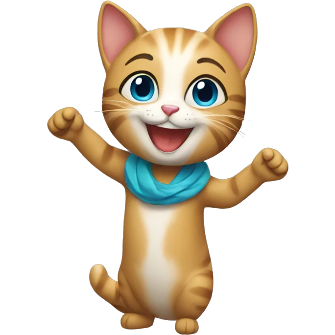 girl cat celebrating emoji