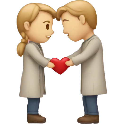 Create a heart that i crossing a other heart emoji