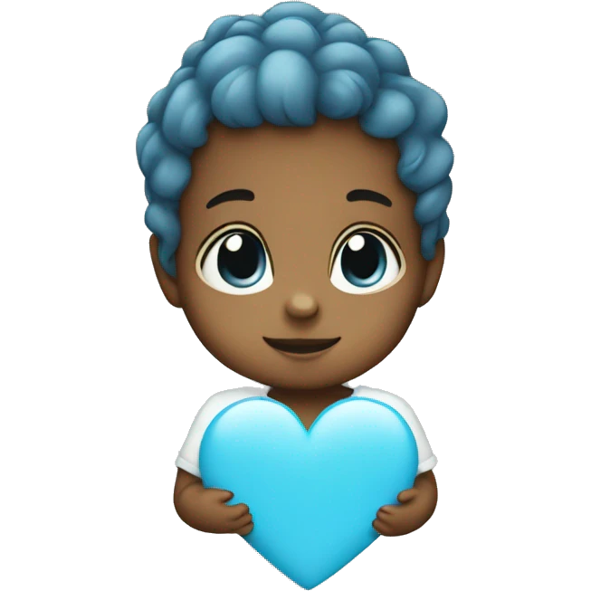 Baby blue heart emoji