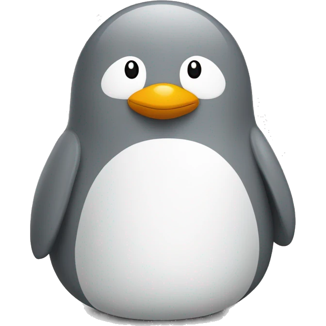 Pingouin gris et blanc  emoji