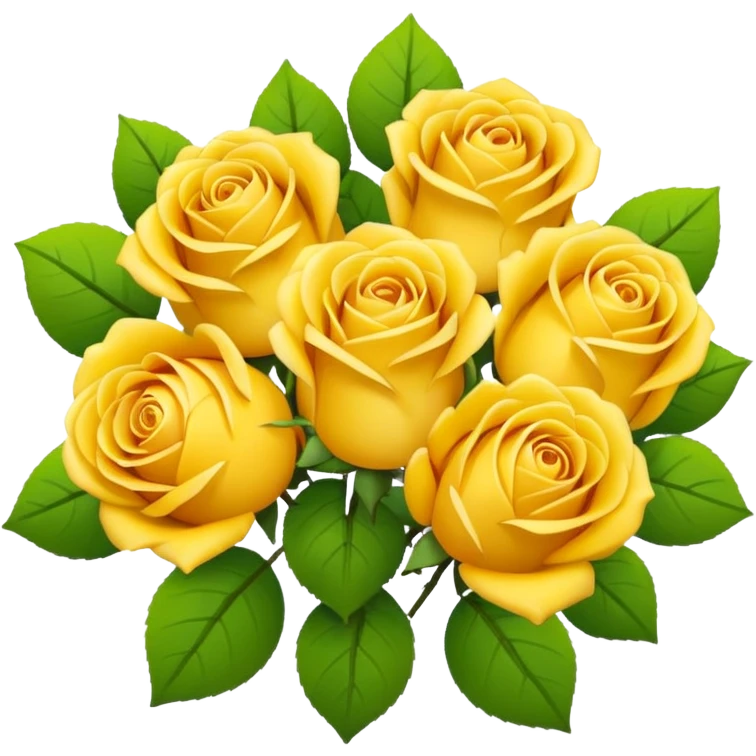 Yellow rose Bouquet  emoji
