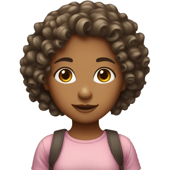 girl with curly hair emoji